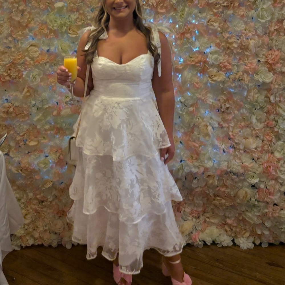 White tiered dress